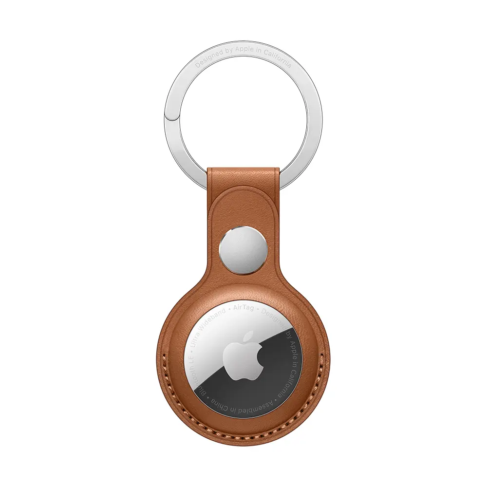 Comprar llavero airtag apple piel key ring marron caramelo | MacStore Online