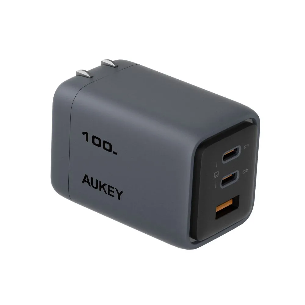 Comprar cargador aukey pa c5 g 100w gan gris | MacStore Online