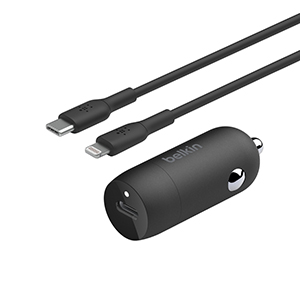 Compra Cargador De Auto Belkin CCA004BT1MBK-B, 30W USB-C + Cable USB-C  1m