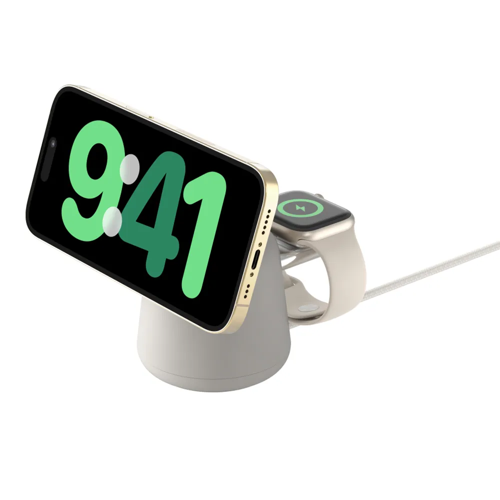 Comprar base de carga belkin wiz020tth37 inalambrico 2 en 1 arena | MacStore Online