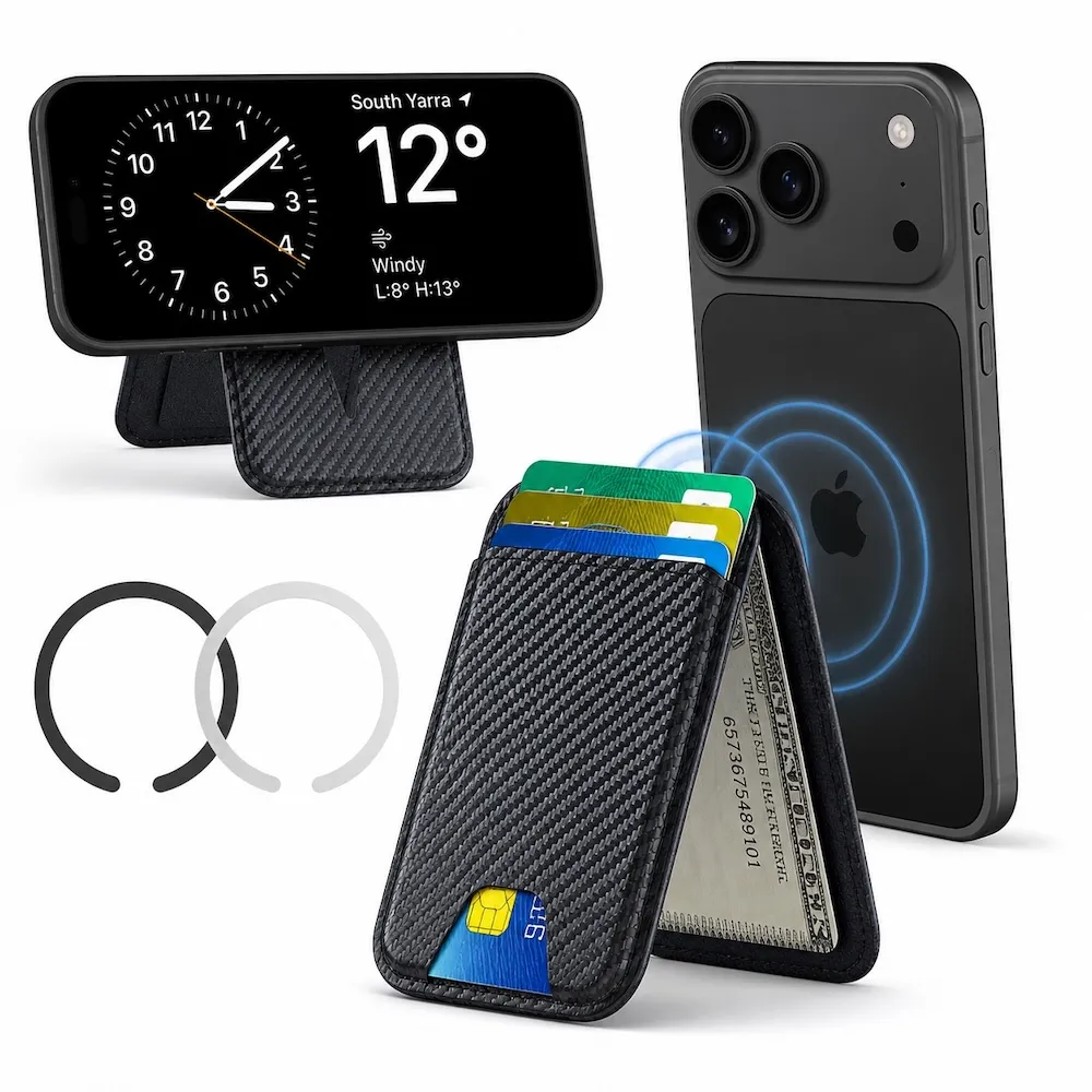 Comprar cartera esr halolock magnetica iphone fibra de carbon negro | MacStore Online