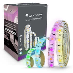 Compra Tira LED Inteligente Lloyd's,  WiFi Multicolor + Luz blanca cálida; 2m