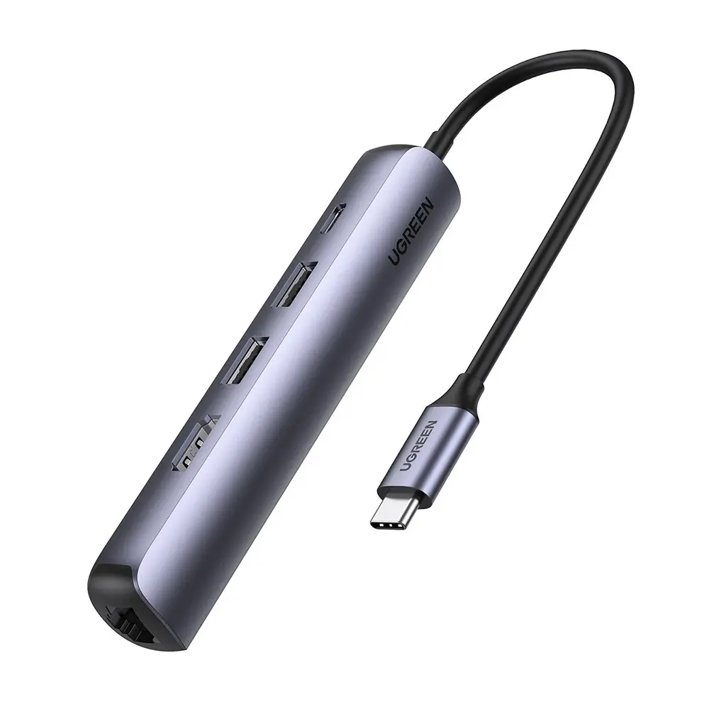 Comprar adaptador ugreen 10919 usb c 5 en 1 a 2 usb 1 hdmi 1 usb c gris | MacStore Online