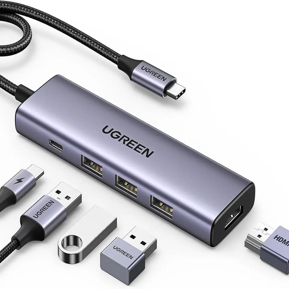 Comprar adaptador ugreen 15597 5 en 1 usb c a hdmi 3usb 3 0 pd | MacStore Online