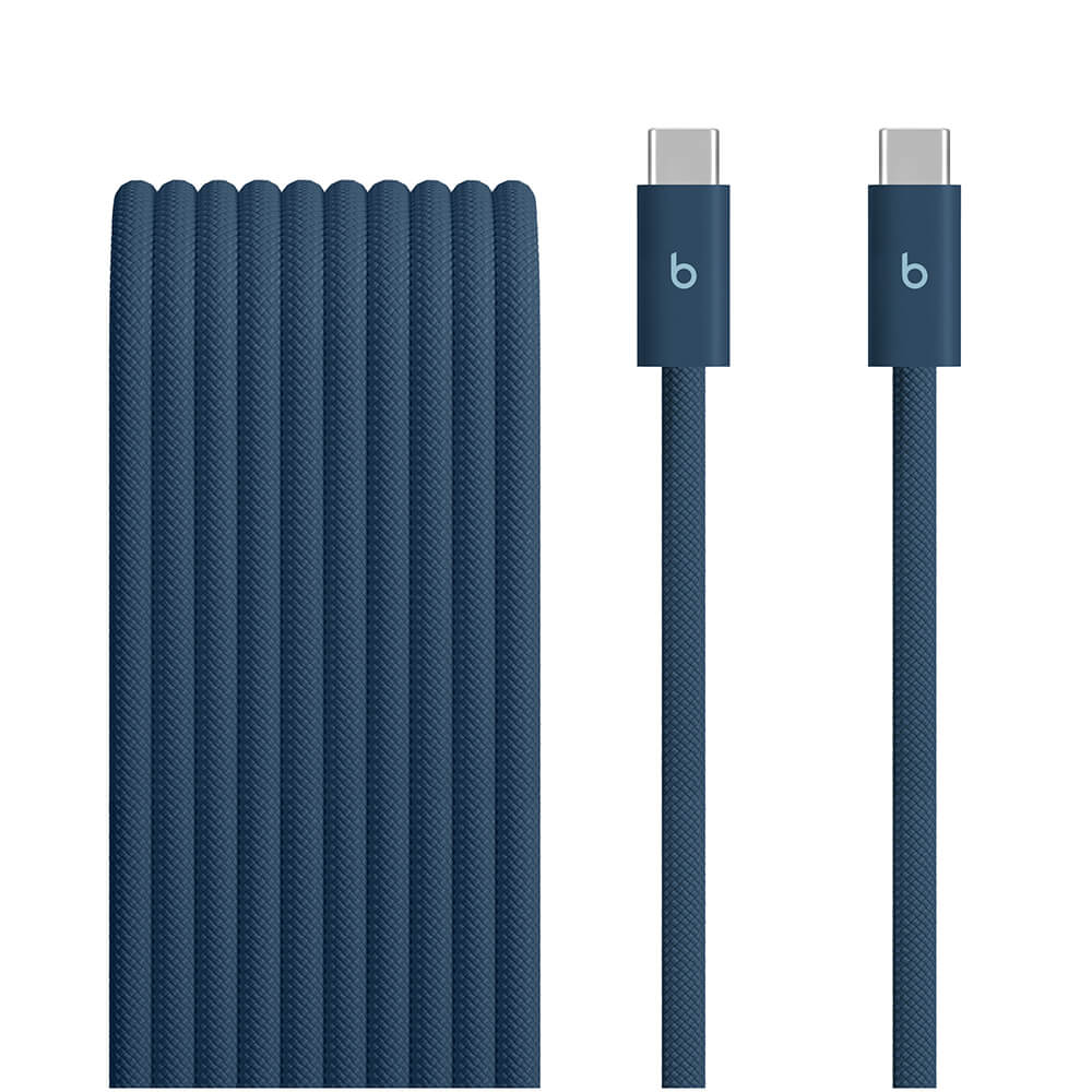 Cable Beats MHX84LL/A USB-C a USB-C (3m) 240w Trenzado Azul Explosivo 