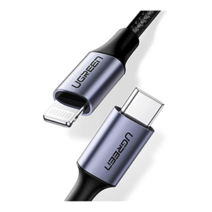 Compra Cable Ugreen 60759 Lightning a USB-C 1.0 m Trenzado Negro