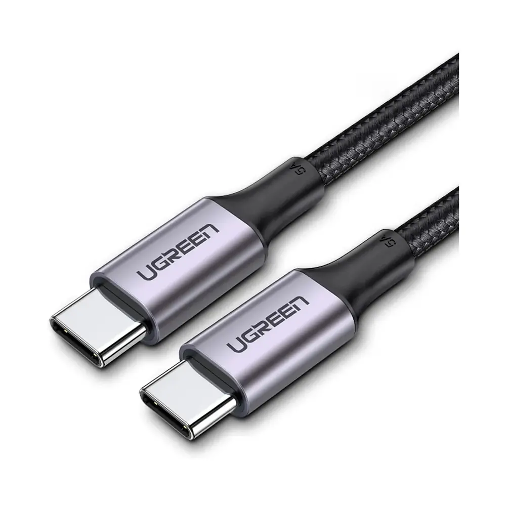 cable ugreen 70429 usb c a usb c nylon trenzado 2 0 m 100 w negro | MacStore Online
