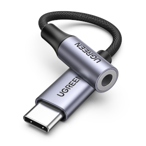 Compra Cable Adaptador UGREEN 80154 USB-C a 3.5 mm Aluminio y trenzado Gris