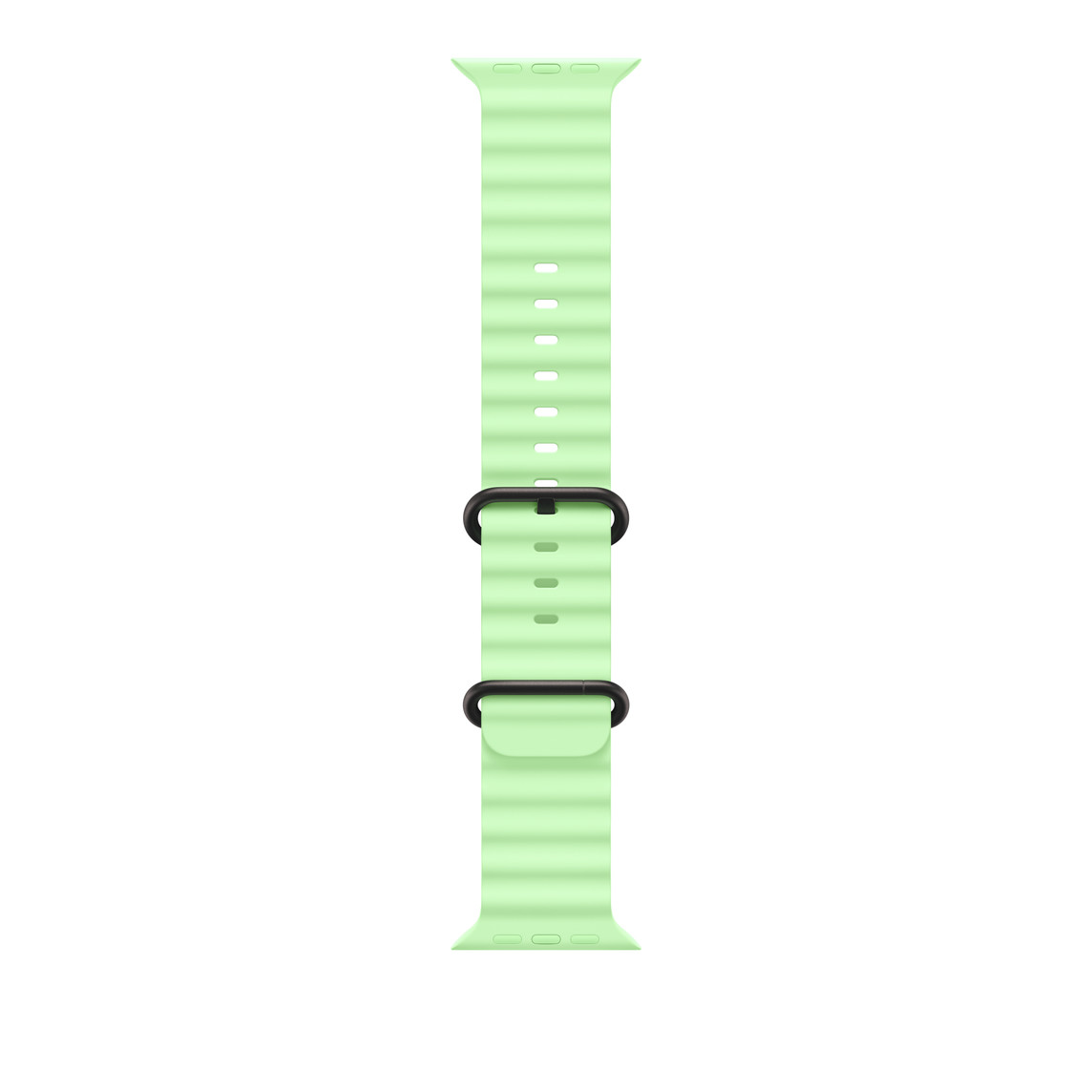 Correa Apple Ocean Titanio Negro Caja 49mm Verde Neon                 