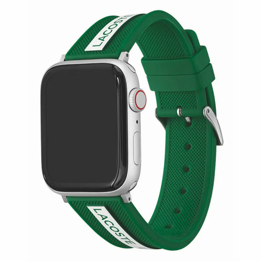 Comprar correa lacoste 2050005 apple watch 46 45 44mm silicon verde | MacStore Online
