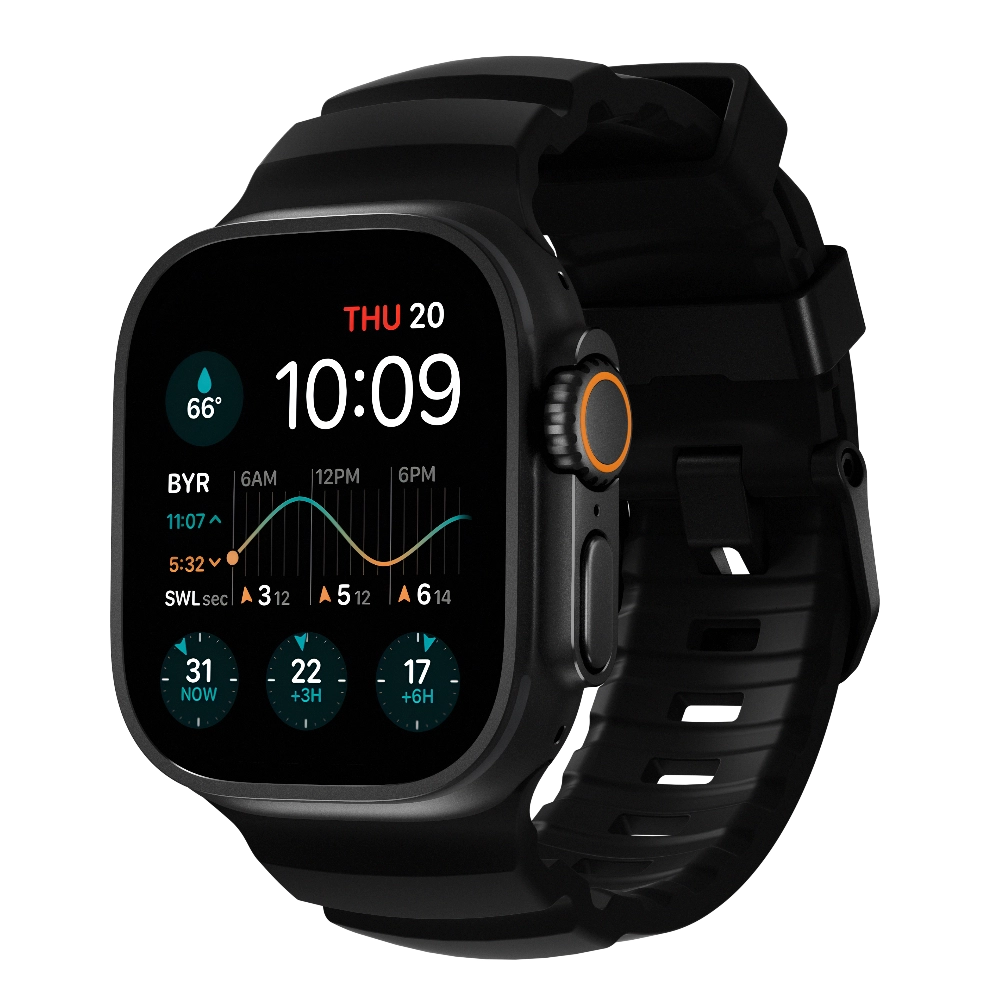 Comprar correa nomad rocky point apple watch 49 46 45mm hebilla negra carbon | MacStore Online
