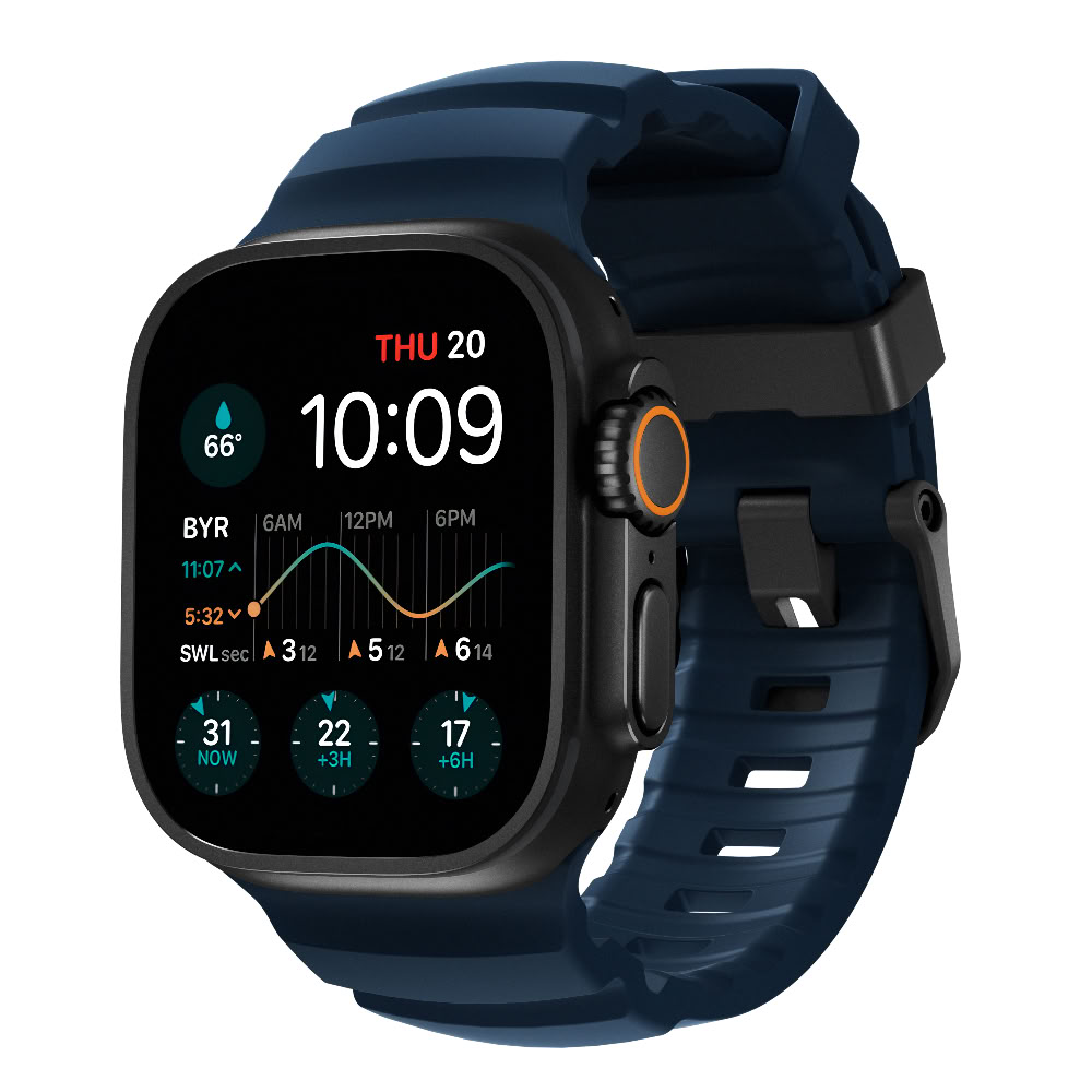 Correa Nomad Rocky Point Apple Watch 49-46-45mm Hebilla Negra Atlantic