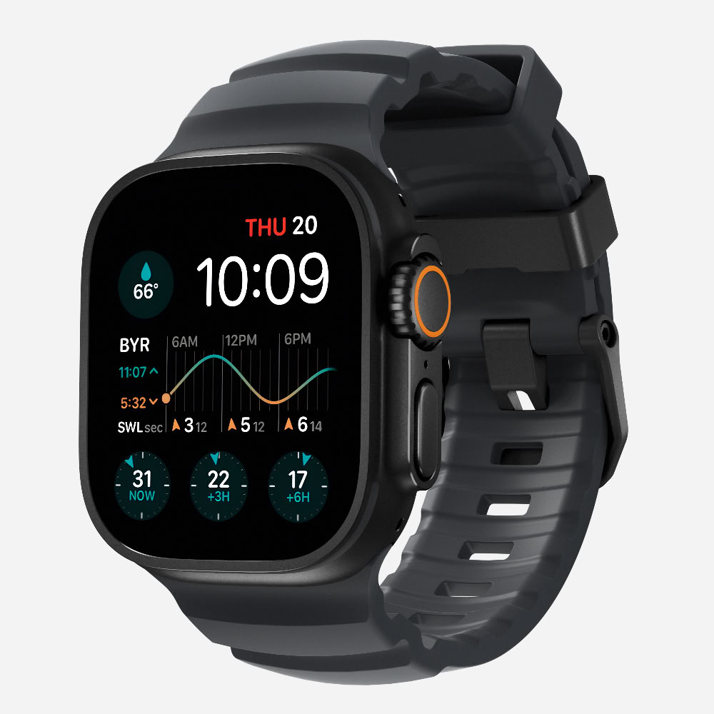 Correa Nomad Rocky Point Apple Watch 49-46-45mm Hebilla Negra Storm   