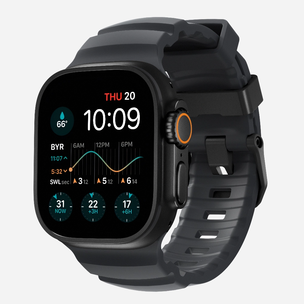 Comprar correa nomad rocky point apple watch 49 46 45mm hebilla negra storm | MacStore Online