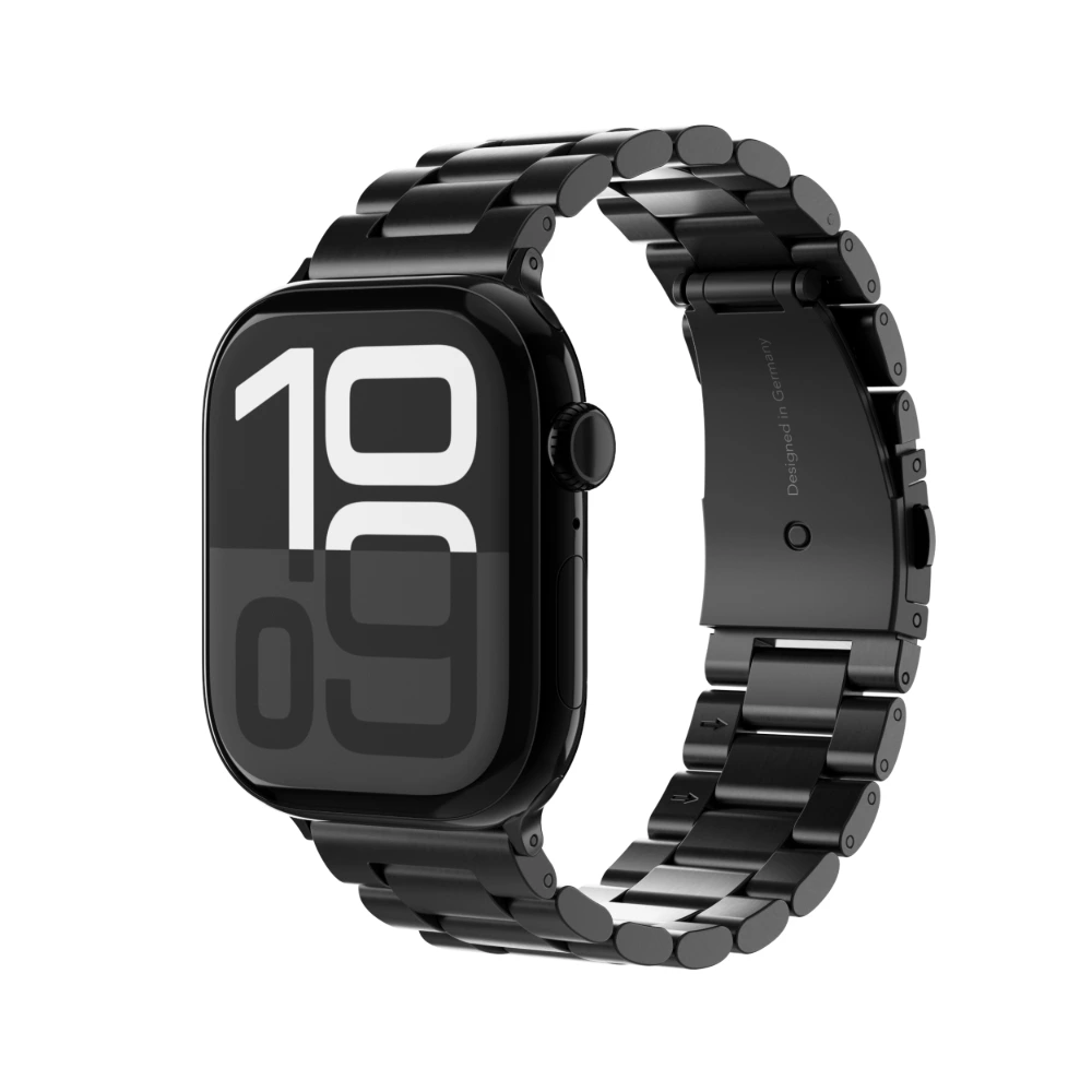 Comprar correa vonmahlen lin2 apple watch 49 46 45 mm acero negro | MacStore Online