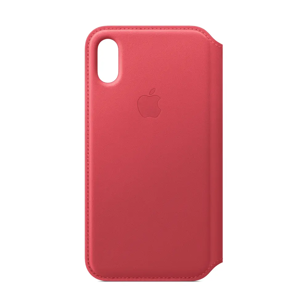 Comprar funda apple iphone xs max piel folio rosa peonia | MacStore Online
