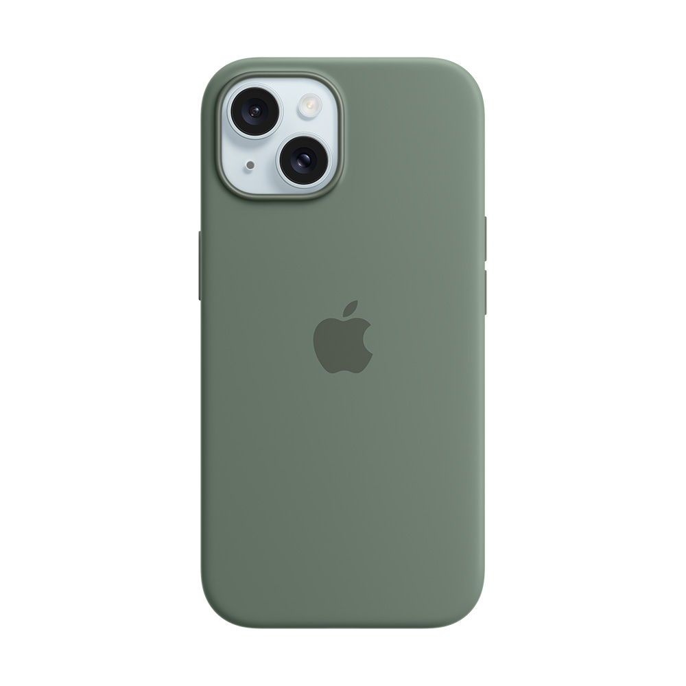 Funda Apple iPhone 15 Plus MagSafe Silicon Ciprés                     