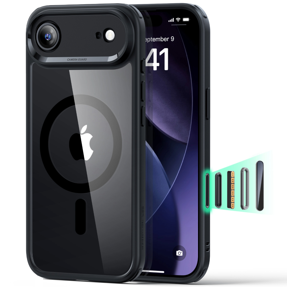 Funda ESR Classic Hybrid iPhone Air MagSafe Negra Transparente        