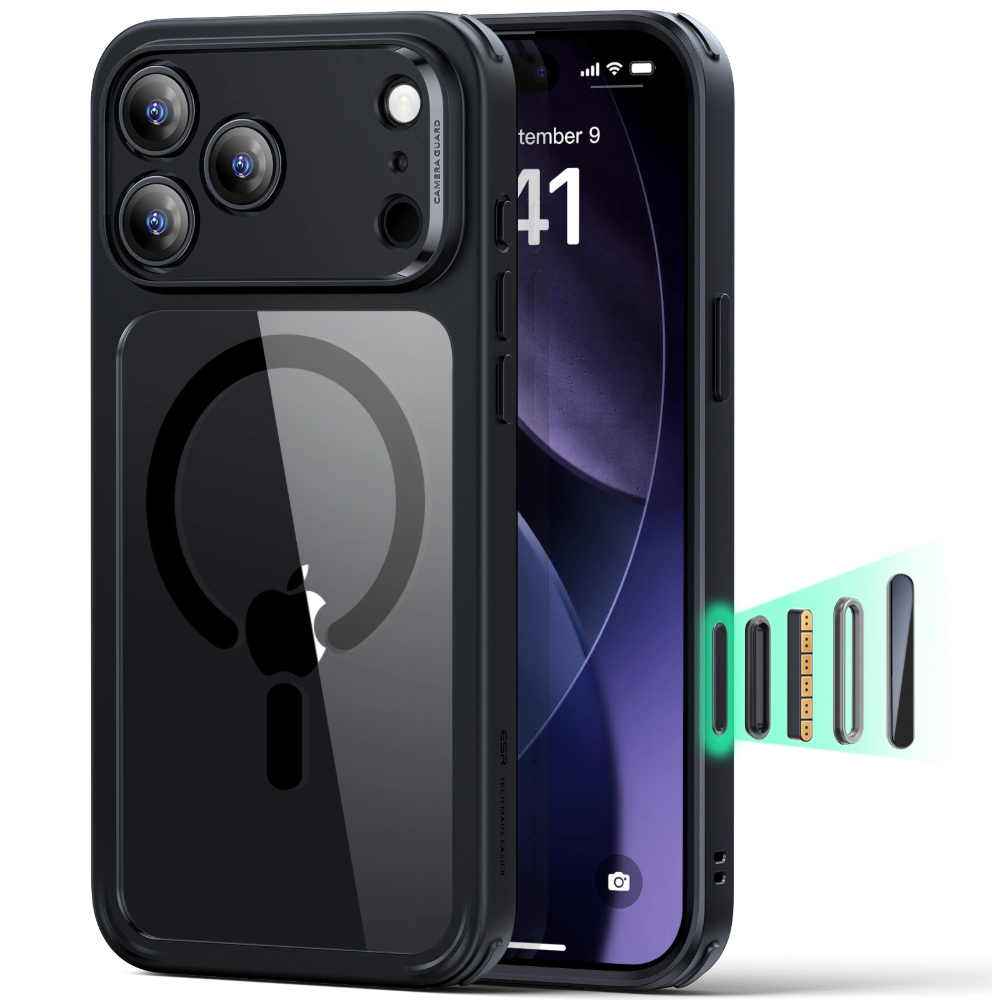 Funda ESR Classic Hybrid iPhone 17 Pro MagSafe Negra Transparente     