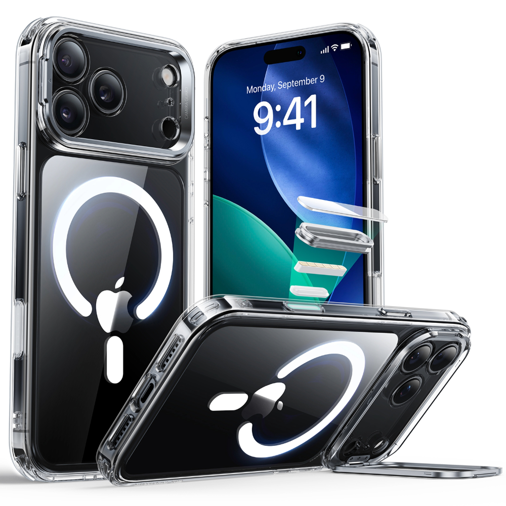 Funda ESR Hybrid Stash iPhone 17 Pro Max MagSafe Transparente         