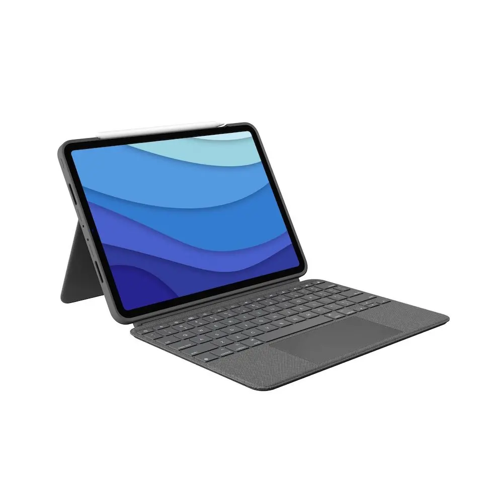 Comprar funda con teclado logitech 920 010095 ipad pro 11pulgadas 1 2 3 touchpad gris | MacStore Online