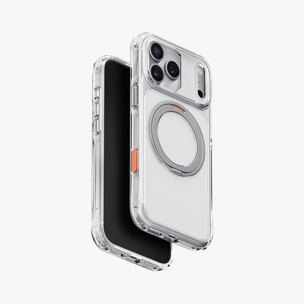 Comprar funda uniq hybrid swivix iphone 18 pro max stand transparente | MacStore Online