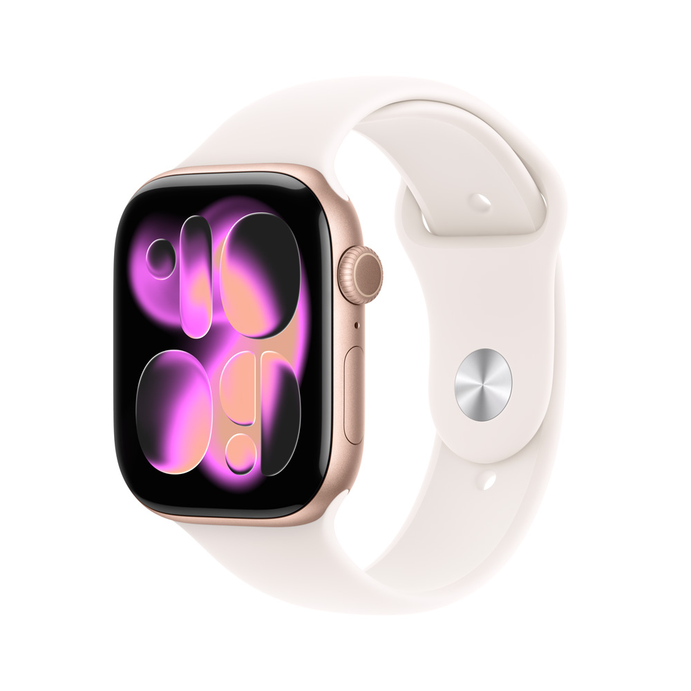 Apple Watch MEV74AM/A S11 GPS 46mm Alum Oro Rosa Dep Blan Estelar M/L 