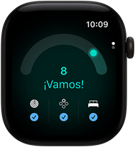 Apple Watch Series 12, caja de aluminio, color negro, puntuación de Disposición de 8, parte lateral derecha, Digital Crown
