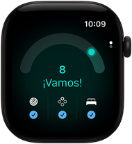 Apple Watch Series 12, caja de aluminio, color negro, puntuación de Disposición de 8, parte lateral derecha, Digital Crown