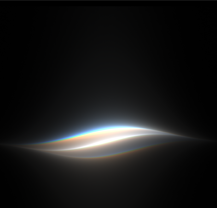 Onda de luz multicolor en movimiento