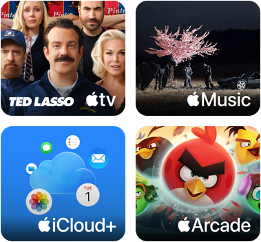 Módulos de Apple One muestran Apple TV, Apple Music, iCloud+ y Apple Arcade