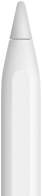 Se muestra la punta de un Apple Pencil