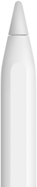 Se muestra la punta de un Apple Pencil