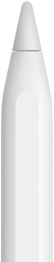 Se muestra la punta de un Apple Pencil