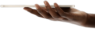 iPad mini en una mano, diseño ligero y elegante