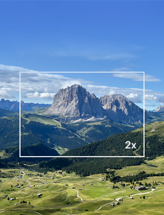 Un iPhone 15 con cámara gran angular de 48&nbsp;megapixeles muestra el zoom de&nbsp;2x