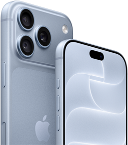 iPhone 18 Pro, color glaciar, vistas frontal y posterior para mostrar el Ceramic Shield, sistema de tres cámaras