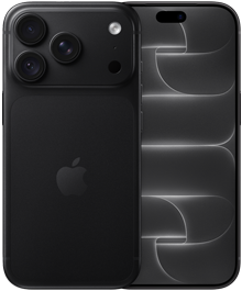 iPhone 18 Pro, parte posterior, color negro, sistema de cámaras Pro Fusion en la parte superior, logo de Apple en el centro, parte frontal, diseño todo pantalla