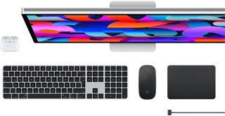 Accesorios para la Mac: AirPods, Studio Display, Magic Keyboard, Magic Mouse, Magic Trackpad, cable de carga MagSafe